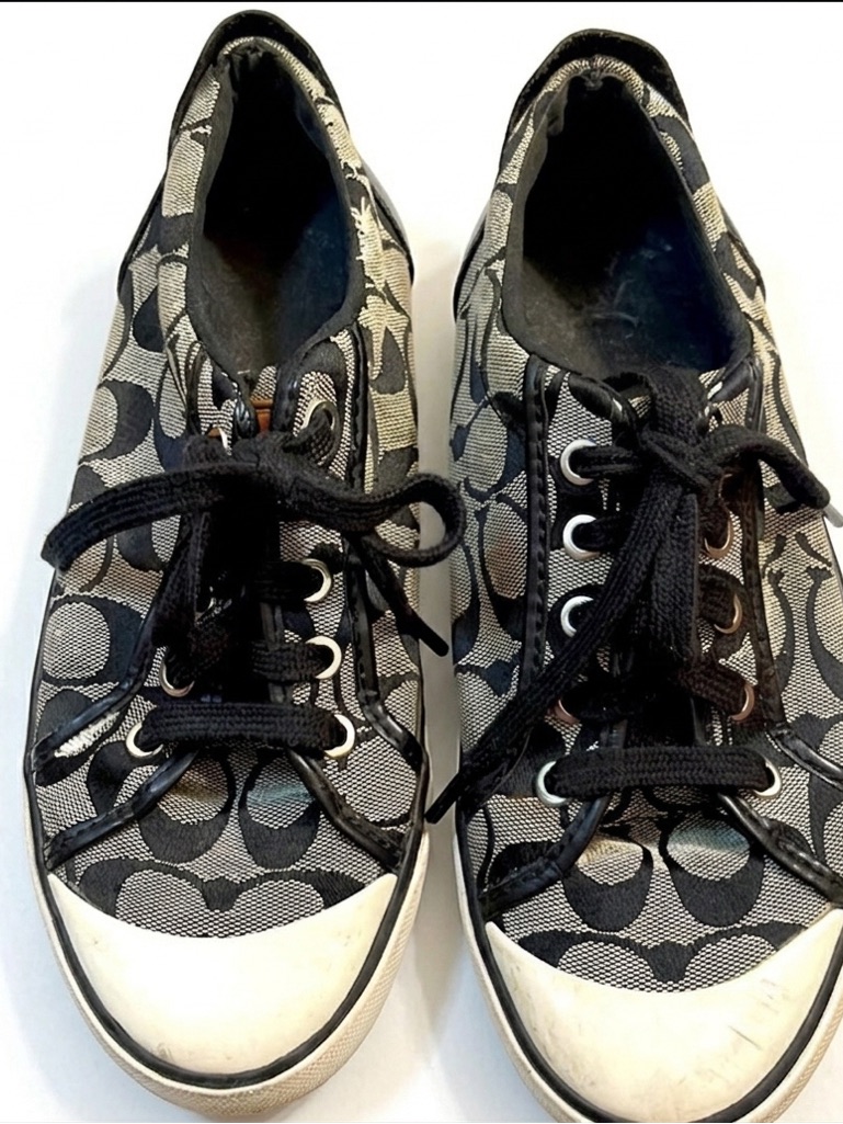 Coach Black Signature Canvas Sneakers